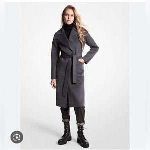 Michael Kors Wool Wrap / Belted Coat